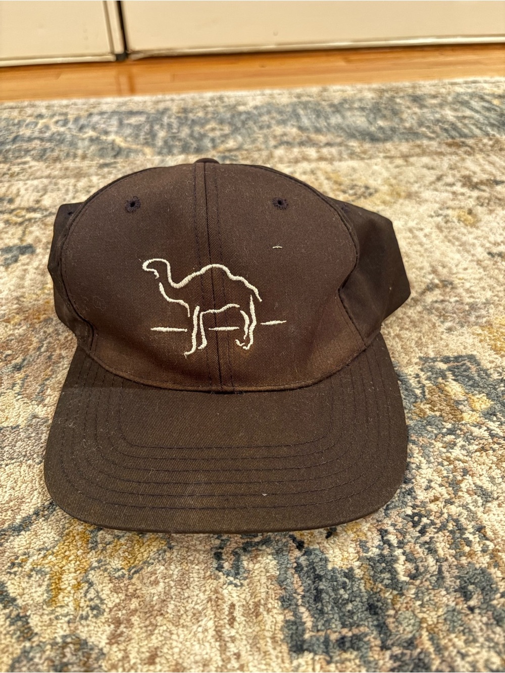 Vtg 90s Joe Camel Cigarette Hat Spell Out Logo Snapback Baseball Trucker Dad Cap